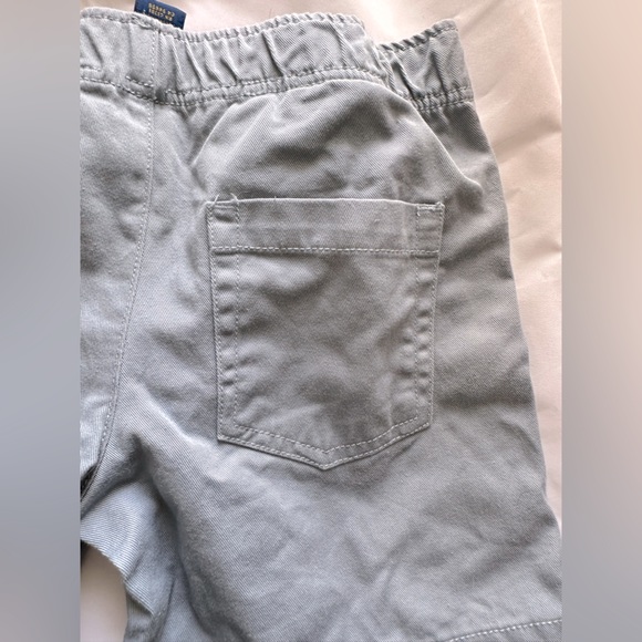 Boy 3T/3 Light Blue/grayish Cotton Shorts Elastic Waste - Picture 8 of 8